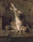Hare hunting bags and powder extinguishers Jean Baptiste Simeon Chardin